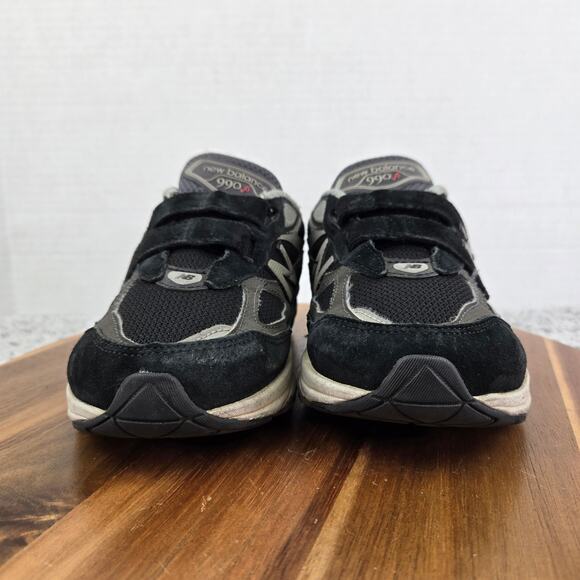 New Balance FuelCell 990v6 Black Silver Casual Hook Loop Sneaker Kid 2 XW X-Wide - Picture 4 of 14